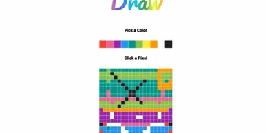 home page of Pixel Art BL developed - where anyone can color or draw alone or together